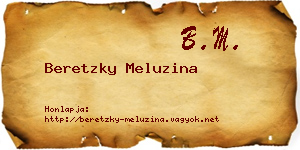 Beretzky Meluzina névjegykártya